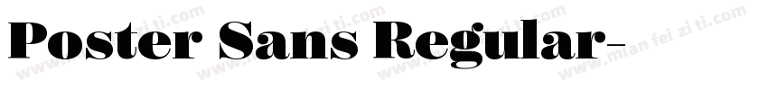 Poster Sans Regular字体转换